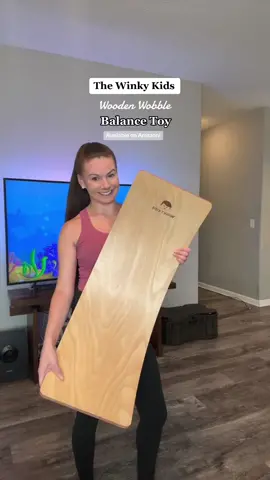 This open-ended toy is one of my toddler’s favs! Available on Amazon 🔗 in my bi0 under “Fav Toddler Toys”! #winkykids #balanceboard #woodentoysforkids #amazonmusthaves #woodenwobbleboard #kidstoys #MomsofTikTok #parentsoftiktok 