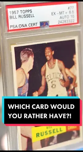 Which Bill Russell rookie would you rather have? @Geoff Wilson is on the search for vintage on card autos at the National! #VintageCards #BasketballCards #NSCC2023 #CardShows