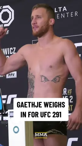 Justin Gaethje weighs in for UFC 291 ⚖️ #justingaethje #dustinpoirier #UFC #ufc291 #mma #bmf #weighin 