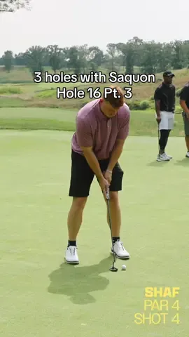 3 holes with Shaf❗️Saquon Barkley hole 16 pt. 3 “Win in my book” #golf #northjerseycountryclub #saquonbarkley 