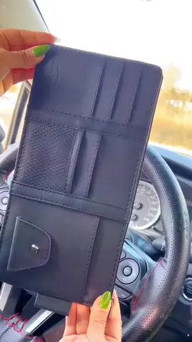 Car sun visor organizer pocket leader her sunshade clip storage bag#foryou #tkmademebuyit #goodthing #fypシ 