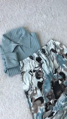 setcel kr creamysky #kallyoutfit #ootdhijabstyle #setbajucelana #ootdsetelan #ootdhijab 