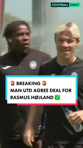 🚨| BREAKING: Manchester United have reached an agreement with Atalanta over Rasmus Højlund.  #breakingnews #manchesterunited #rasmushojlund #PremierLeague #footballtiktok 