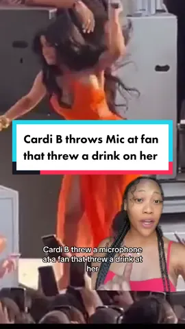 Cardi B throws mic at fan that threw a drink on her #cardib #celebritygossip #concert #laurenashleybeck  