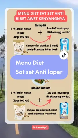 Yuk Cobain Menu diet Ini Yg paling Sat set Tapi Kenyangnya lama✅ #muesliserealoatmeal #mueslisafiya #mueslidietsehat 