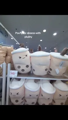 So i want to buy more cause i see a pink version of milk tea plushy (manifesting) #miniso#minisoplushy 
