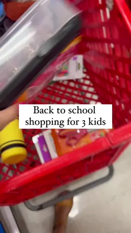 This is what back to school shopping for 3 kids looks like 😆