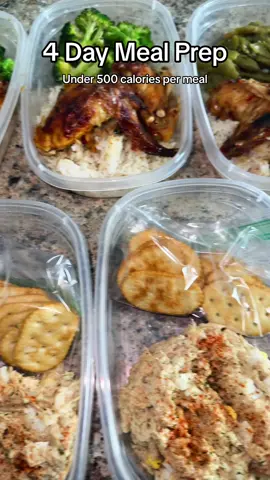 4 Day Meal Prep this week ❤️🔥 #affordablemealprep #healthymealprep #caloriedeficit 