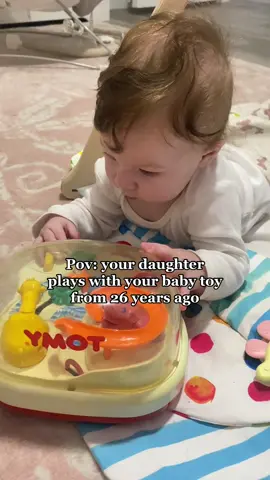 Its moments like these where I start thinking of which toys I want to save of hers for her own children one day #babytoy #memorylane #mommydaughter #1997toys #babiesoftiktok #momtok #menories #timecapsule #sahm #newmom #firsttimemom #babylove #postpartum #foryoupage #motherhood #unpluggedmotherhood #momlife #momsinspiringmoms #mommy #momideas #momideasforkids #sensorytoysforkids #sensoryactivities #5montholdbaby #babygirl #nursery #nurserydecor #realisticdiml #diml #parents #momanddad #parentsoftiktok #childrenoftiktok #momhumor #babyhumor #tiktokmoms #mommydiaries #mamabonding #baby #family 