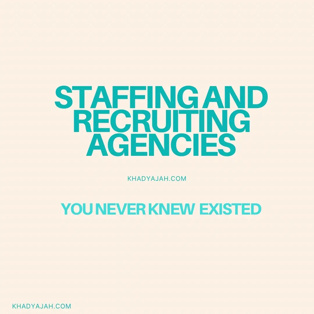 staffing and recruiting agencies you never knew existed. interested in contract, temp, or, full time work? contact recruiters at stsffing agencies. #careertiktok #backtoschool #jobboard #remotework #staffingfirm #staffingagency #recruiting #reverserecruiter #reverserecruiting #educator #careertok #virtualjobs #workfromhomejobs #hrtiktok #hrtok #leadership #careeradvice 