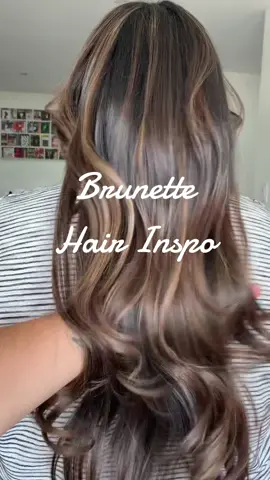 Bronze Caramel Brunette highlights Another option for the client with dark hair that wants to change their look while maintining brunette hair  Its always best to save hair color inspiration before  a hair appointment so you have something to reference to  I like when clients bring me not only photos  of what you love, but also  photos of hair you dislike. This will help further explain your end goal.   #brunettebalayage #brunettehair #haircolourist #hairinspiration #brownbalayage