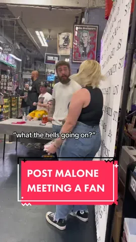 #PostMalone meeting a fan is always wholesome 🥰 [via julianna.stars/TT]