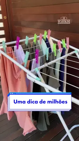 A DICA QUE TODO MUNDO DEVERIA SABER! 😱 Cansou de passar trabalho na hora de estender as roupas?   🤩 Seus problemas acabaram com esse combo: Varal de chão Mor + essa dica imperdível que irá facilitar a sua rotina   Já compartilha esse vídeo com os amigos!   #Havan #TemNaHavan #Varal #LojasHavan #HavanOficial #EstenderRoupa