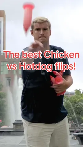 Some absolutely incredible flips 😱 Get Chicken vs Hotdog from @target now to join in on the flipping action 🐔 🌭 🎯 #chickenvshotdog #chickenvshotdoggame #partygame #bigpotatoganes