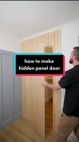 Making a hidden panel door, here's how you can do it with everything from @Bunnings #bunningsinspo #DIY #diyprojects
