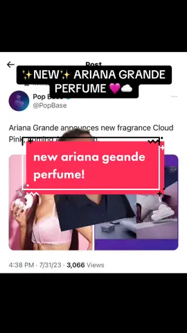 NEW ariana grande perfume! CLOUD PINK 🩷☁️ ariana does not play with her fragrances so I am SO excited to smell this! available at ulta soon #perfume #perfumetiktok #arianagrande #arianator #ulta #ultabeauty 