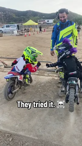 You got to respect the effort. ☠️😂(Via @Axell Middleton) #biking #dirtbike #fails #fyp 