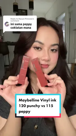 Replying to @Racun Princess maybelline vinyl ink tuh aku perhatiin beda warna kulit & warna bibir bisa jadi beda banget warnanya pas dipake. Karna aku nyari yang lebih ke coklat, 120 punchy aku lebih suka sih