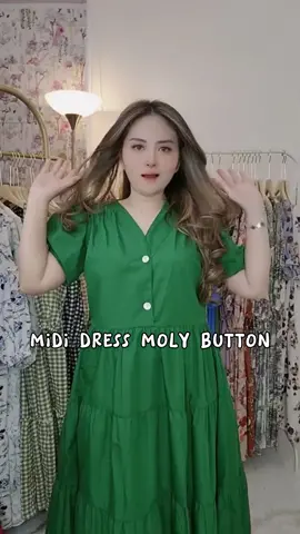 DELIVIA - MIDI DRESS MOLY BUTTON POPLIN 5017 #delivia #mididress #minidressmurah #fyp 