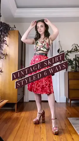 Don’t threaten me with a good skirt. I had a lot of fun styling up this silk skirt (still available) from @fashionconservatory . I love how the pattern, color and texture make it suitable for all seasons.  #red #falltrends #versatilewardrobe #creativestyle #secondhandfashion #vintageclothing #styleinspo #howtowear 