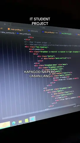 Nakakapagod na pero laban lang🫶🏻 #bsit #computerscience #programming #coding #vuejs #codeigniter4 #fyp 