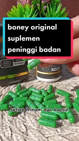 solusi tinggi idaman dengan rutin konsumsi boney sampai dapatkan tinggi ideal .yuk di cobain barengi dengan olahraganya ya biar hasilnya lbh maksimal. #qonita_olshop #boney #kapsulpeninggibadan #boneyoriginal #nyobainproduktiktok 