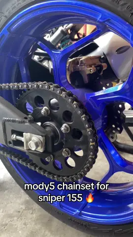 here’s a video of the mody5 chainset for sniper 155 ~ it’s in stock po. mag checkout lang po kayo. 😍 #sniper155 #sniper #yamaha #biker #motorcycle #mody5 