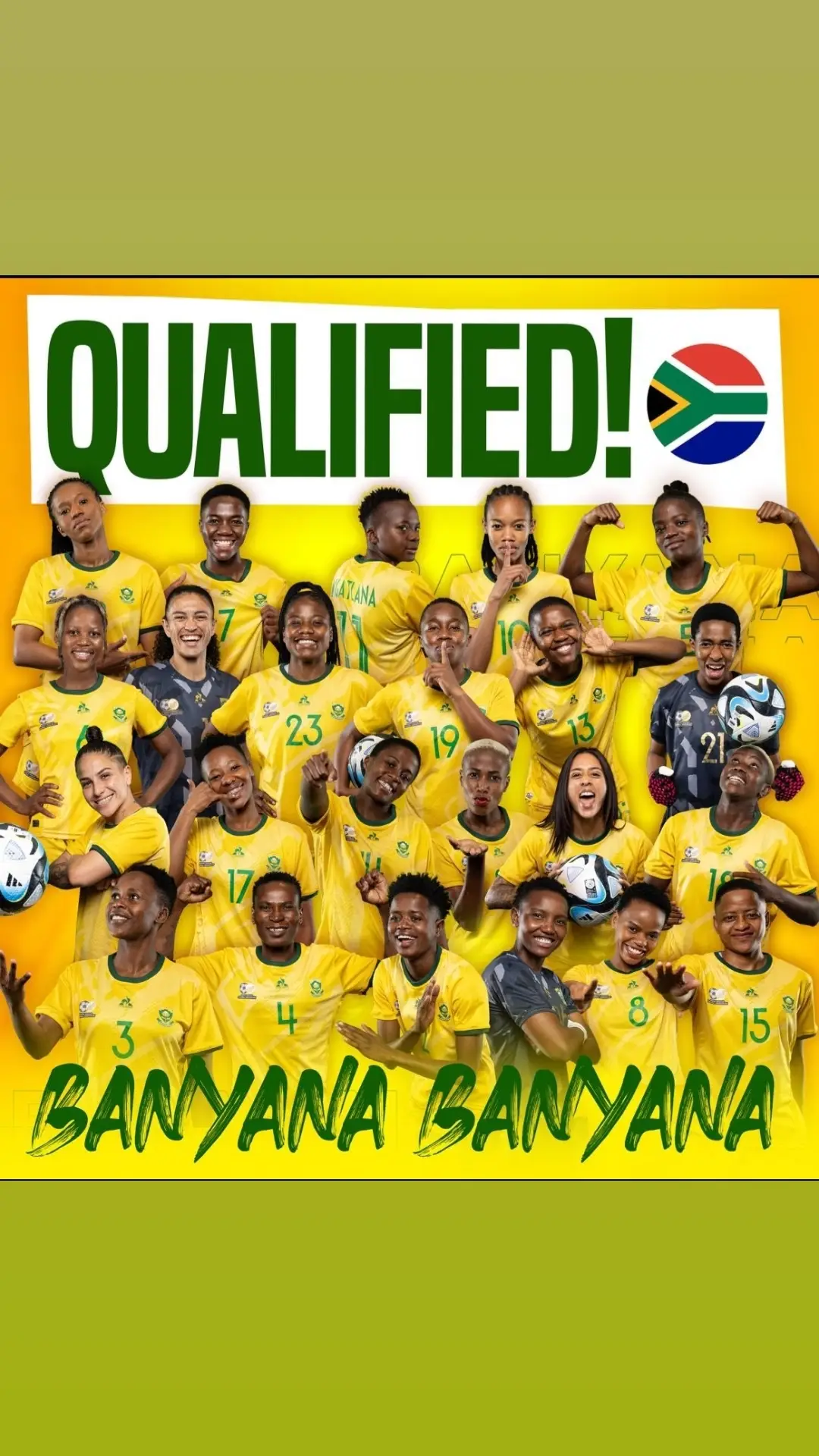 Congratulations girl you've made us proud 👏🏿👏🏿👏🏿#banyanabanyana #fifawomensworldcup2023