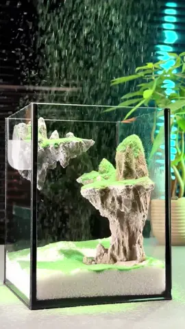 Relaxing office desktop aquarium world #aquarium #fish #officelife #pet #PetsOfTikTok #fishtank #desktoppet #aquascape #fishtok #watercolors #relaxtime #fyp