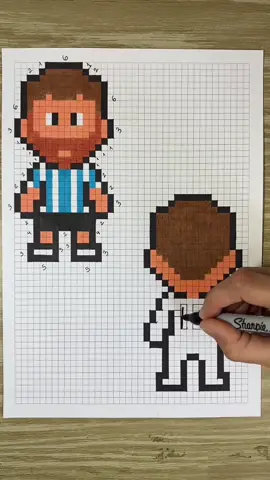 Respuesta a @Caroline Vallejo Messi estilo pixel art 3D #AprendeEnTikTok #papeleria #pixelart #paper #messi 