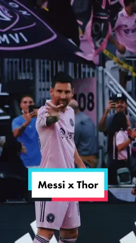 Messi brings out Thor's hammer ⚡️ #MLS #Soccer #messi #thor #thorshammer #leaguescup #intermiami #marvel 