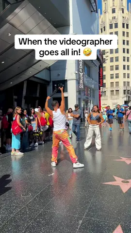 Videographer definitely got all the angles! 🤣 Results? 👀 @enolabedard #public #doggydoggy #hollywood 