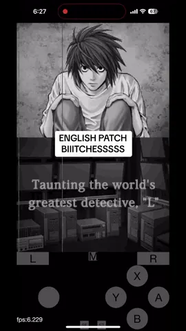 finally am able to play this game in english 😭 hopefully we het a patch for the second game!  also im tech savy as fuck i s2g  #deathnote #アニメ #DS #anime #LLawliet #LDeathNote #LPrologue 