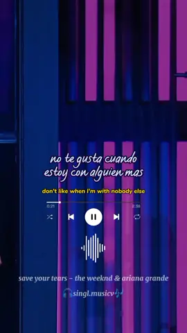 @🎧singl.musicv🎶 #saveyourtears #arianagrande #theweeknd #pop #synth #🎧 #letrasdecanciones #fyp #parati #viral #siguiendo #musica #music #lyrics #dedicar #foryoupage #apoyo 