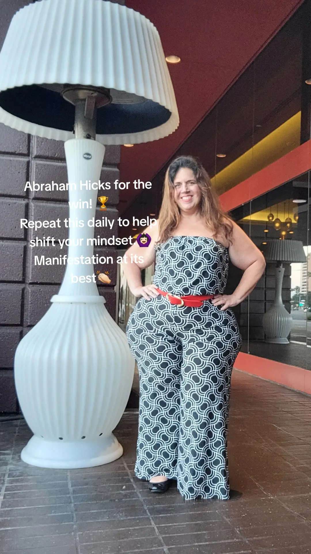 Manifesting all the things takes consistency. I love all of Abraham Hicks messages. Repeating this daily definitely will shift your mind. saying it out loud to yourself in a mirror to start your day is even better!🤩jumpsuit @Marshalls  shoes @Macy’s  #curvystyle #plussizeconfidencelady #plussizestyleinspiration @Marshalls #inspiringwomentobetheirbest #abrahamhickswisdom #shiftyourmind #forthewin🏆 #curvygirlbeth #manifestdaily💜 