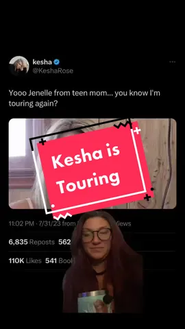 ITS NOT JUST A CONCERT ITS KESHA #kesha #jenelleevans #keshaconcert #keshatour #teenmom2 #gel #greenscreenvideo #greenscreen 