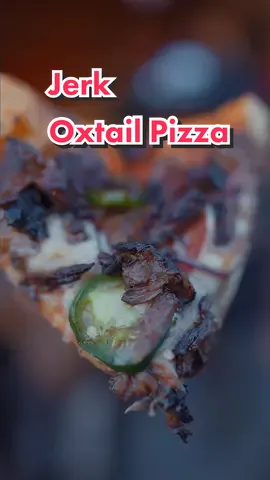 Jerk Oxtail Pizza cooked in the Ninja Woodfire Outdoor Oven #SponsoredByNinja Marinated Jerk oxtail slow smoked, braised then shredded on top of a jerk tomato cream sauce, mozzarella cheese, onions, tomatoes, jalapeños, and more jerk seasoning. As you can see this versatile oven is a beast. Not only does it cook pizza to perfection w/ controlled high heat up to 700 degrees so you don’t have to flip it around mid-cook, but you can slow smoke meats to tender perfection. Using the Ninja Woodfire pellets gives you a beautiful smoky flavor in the end.  Link in my bio to check it out! @NinjaKitchen  _______________________________________ 𝙎𝙢𝙤𝙠𝙚𝙙 𝙊𝙭𝙩𝙖𝙞𝙡: •Marinate in any premade jerk sauce for at least 1hr •Preheat your Ninja Woodfire Outdoor Oven to 275 •Get the marinated oxtail on the included rack and pro-heat pan •Add in some pellets then place pan w/ oxtail in the oven and smoke for 2hrs •In an aluminum tray add in some beef broth, smoked oxtail and drippings. Top off with more beef broth then cover w/ aluminum foil •Place back in the oven at 275 and cook another 2hrs •When done let cool for 15mins then shred and set aside  𝙅𝙚𝙧𝙠 𝙏𝙤𝙢𝙖𝙩𝙤 𝘾𝙧𝙚𝙖𝙢 𝙎𝙖𝙪𝙘𝙚: •1c tomato sauce •1/4c premade jerk sauce •1/4c heavy cream  𝙅𝙚𝙧𝙠 𝙊𝙭𝙩𝙖𝙞𝙡 𝙋𝙞𝙯𝙯𝙖: •Preheat your Ninja Woodfire outdoor oven to 700 degrees •Assemble your pizza •Making sure to flour your dough to not stick •Add in a ladle of sauce, mozzarella cheese, sliced tomatoes, red onions and jalapeños •Then top w/ shredded jerk oxtail and jerk seasoning over pizza and crust •When oven is ready add in your pizza and cook for 3 mins.  •When you hear the signature Ninja beep your pizza is done. Slice up and enjoy 🤙🏽 _______________________________________ #jerkoxtail #oxtailrecipe #pizza #pizzatiktok #bbqtiktok #tftibbq 