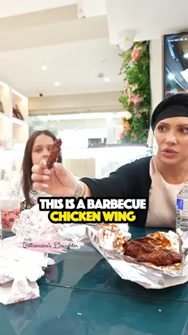 Mommy loved her barbecue chicken wings a lot.