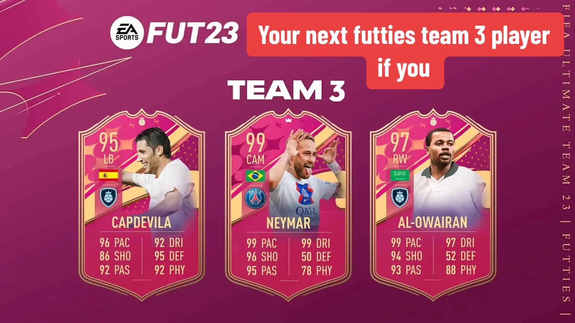 Which is your next team 3 player? #fifa23 #ultimateteam #fifa #futties #generous #interact #eamistake #foryou #fyp #instantviral #fy #team3 #red_listed