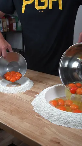 Egg Yolk vs Whole Egg Pasta #pastatiktok 