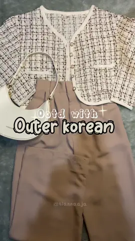 #outfitideas #ootdhijab #outerkoreanstyle #cardigancrop #cardigankorea #loosepants #fypシ #fyp 