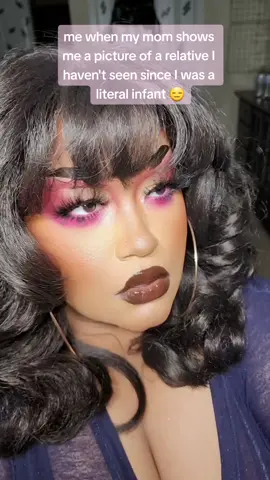 I don't even be remembering what I did like an hour ago but I'm supposed to remember someone I met when I was like 5???? 🙄 #momsbelike #blackmomsbelike #parents #childhoodmemories #makeupartist #blackgirltok #BlackTikTok #lashes #latishawig #foryoupage 