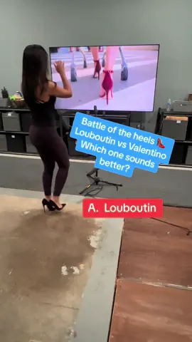 Battle of the heels 👠 Louboutin vs Valentino. Which one sounds  better? #Reelfoleysound #foley #foleyartist #asmr #fyp #postproduction #lovemyjob #bts #audio #sound #sexyheels #blackheels #goldheels #goldvalentino #blacklouboutin #redbottoms #sexywalk #heels