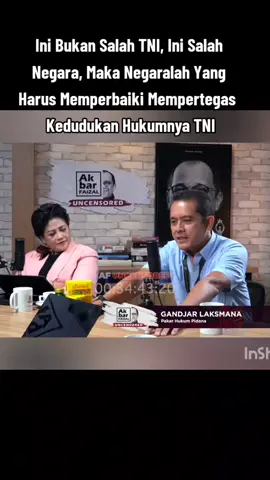 Ini Bukan Salah TNI, Ini Salah Negara, Maka Negaralah Yang Harus Memperbaiki Kedudukan Hukumnya TNI #hukumtni #hukummiliter #peradilanmiliter #savekpksaveindonesia #akbarfaisaluncencored 