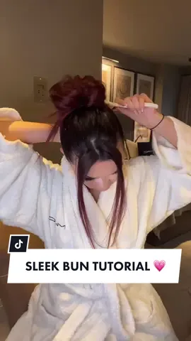 How I do my sleek/messy bun for an event!🫶🏼💗  #fyp #mua #sleekbuntutorial 