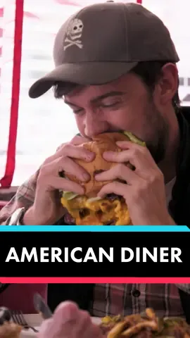 The American Diner. Not for the faint hearted 🍔#jackwhitehall #comedy #FoodTok