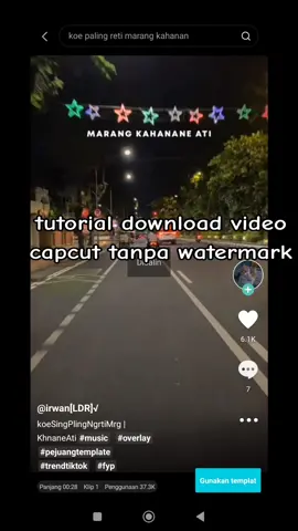tutorial download capcut tanpa tanda watermark  semoga bermanfaat 🕺 #tutorial #tutorialdownload #fyp #fyptiktok #lewatberanda #fyplewatberandamu #capcutedit 