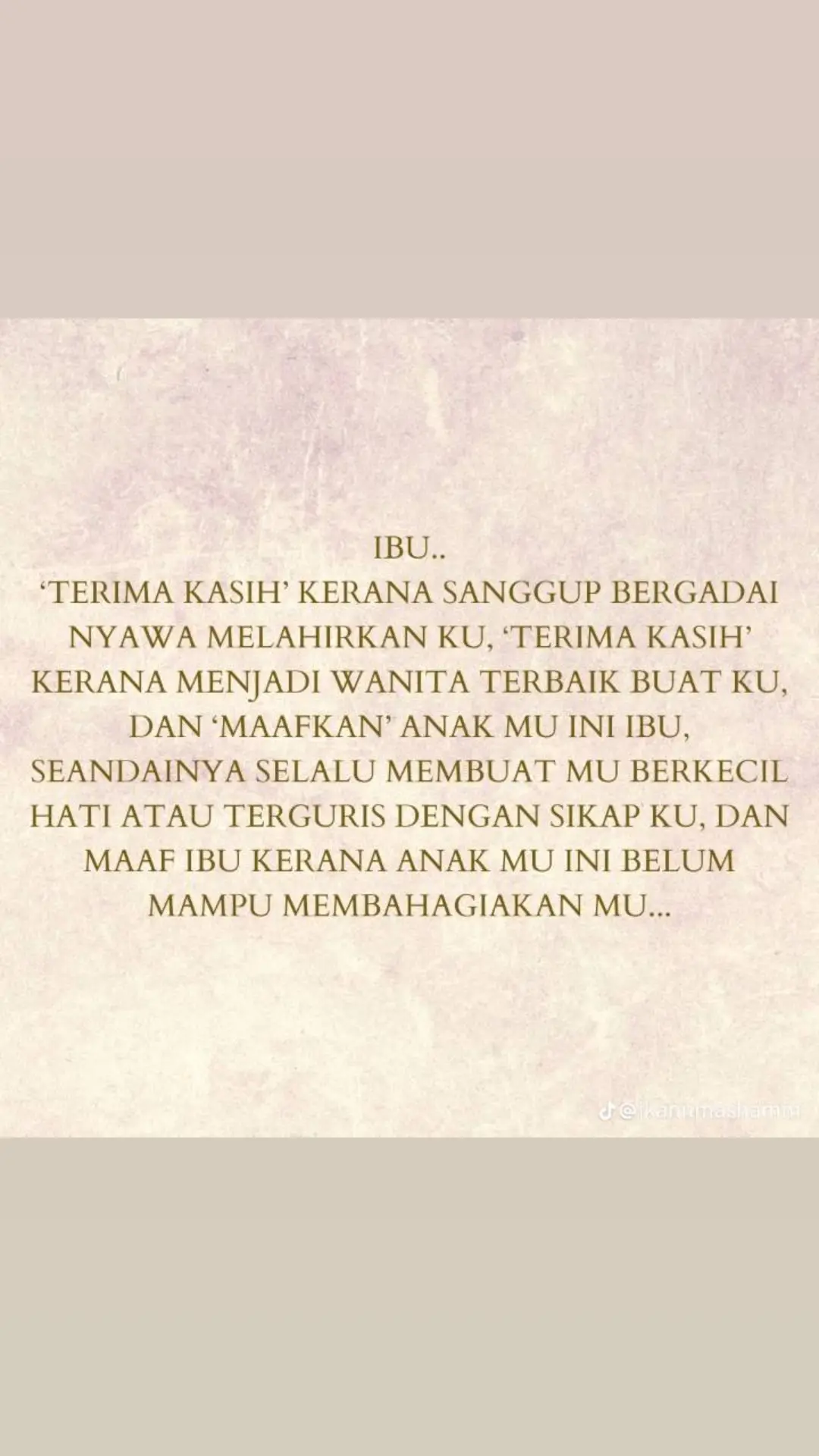 Ibu adalah kekuatan saya sekarang 🥺🤍. Sayang ibu banyakk ii 🤍 #fyp #ibuhebatibukuat 