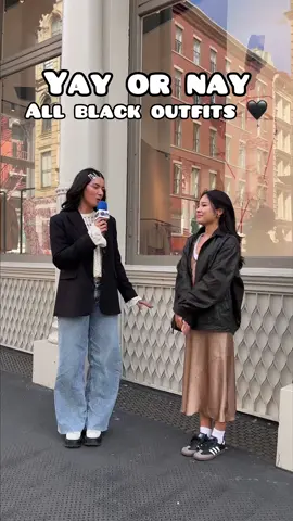 yay’s across the board!  #fashion #sohostyle #fashioninspo #blackoutfits #fashiontiktok #SummerFashion #streetinterview #styleinspiration 