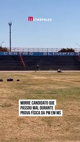 Um candidato que passou mal durante prova do concurso para a Polícia Militar morreu no hospital, nesta sexta-feira (4/8). Arthur Matheus Martins Rosa participou do TAF (Teste de Aptidão Física), em Campo Grande (MS). Testemunhas apontaram para a exposição ao sol quente e ao tempo seco. Leia a matéria no Metrópoles. #TikTokNotícias 
